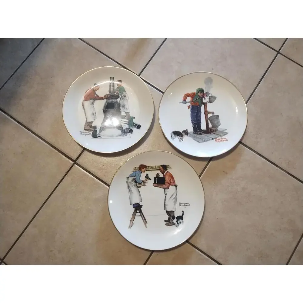 Vintage Norman Rockwell Gorham collector's‎ plates